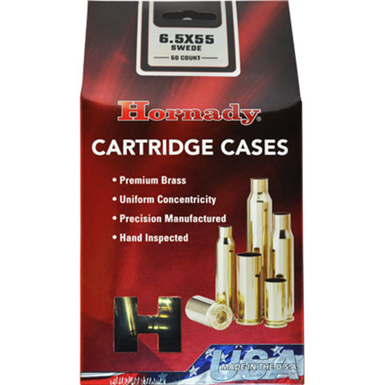 HORN BRASS 6.5X55 SWEDE UNPRIMED CASE 50/5 - Reloading